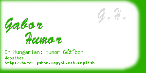 gabor humor business card